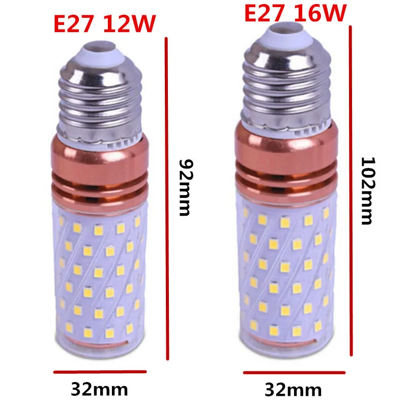 E27 12 Вт 16 Вт 5730 SMD светодиодный лампы кукурузы лампы свет 3 цвета градиент меняющийся прожектор Вечерние огни