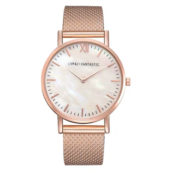 

Lvpai Brand Luxury Silicone Band Dress Quartz Clock Marble Dial Bracelet Watches For Women Fashion Sports Creative Watch