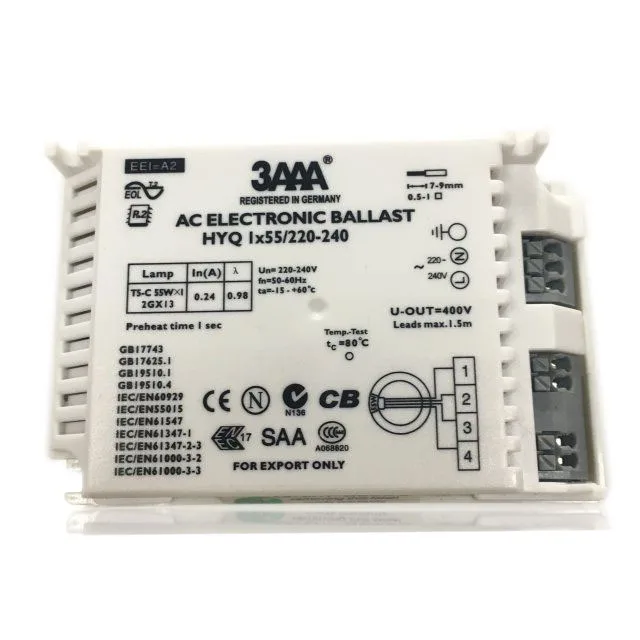 

3AAA 55W HYQ 1*55/220-240V AC Looped Fluorescent Lamp Electronic Ballast For T5-C Ring Lamp, SAA CB CE Certificate