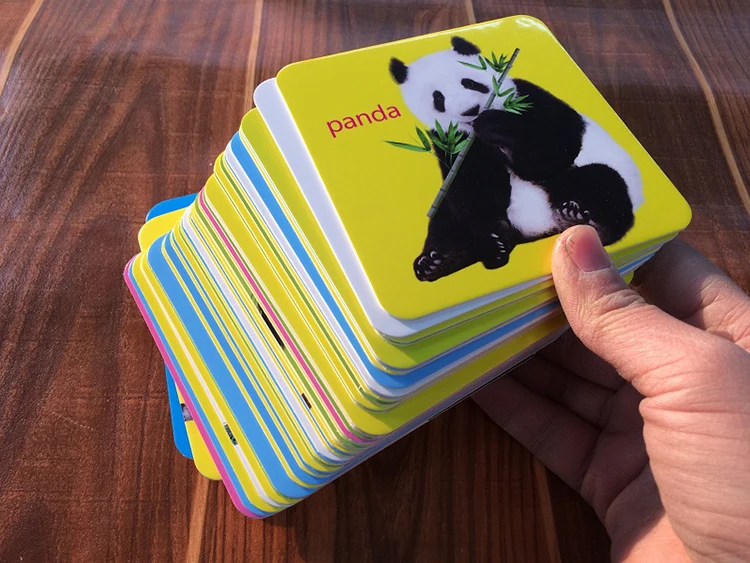 Jogo do Bebê Early Learning Brinquedos Educativos Cognitivas Cartões Flash Card Animais Materiais Montessori Inglês Crianças 44 Pçs - Set 3 educativos Cognitivas Cartões Flash Card Animais Materiais