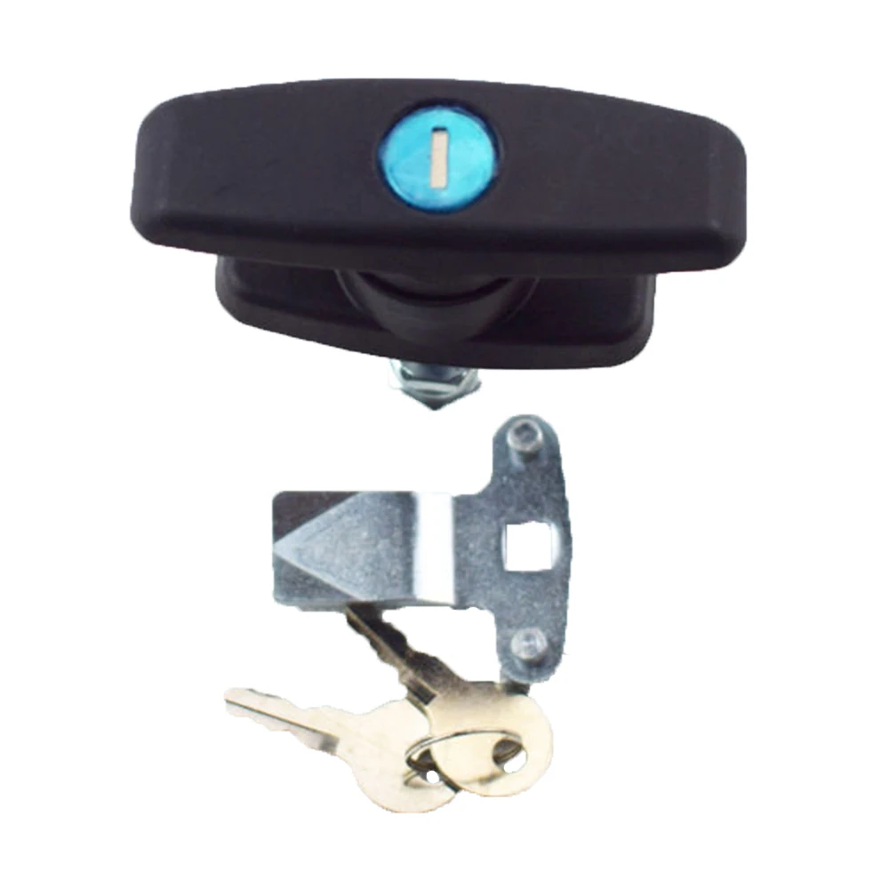 2PCS Superb T Handle Latch Lock Keyed Alike Black Coated Fit for Cabinets Garage Letter box