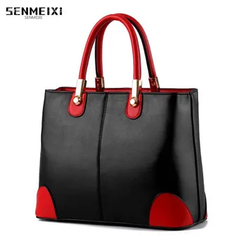 

Artificial Leather For Women Handbags Novelty 2018 Lady's Bag in Black White Color Women's Fashion Handbags Shoulder Handbags