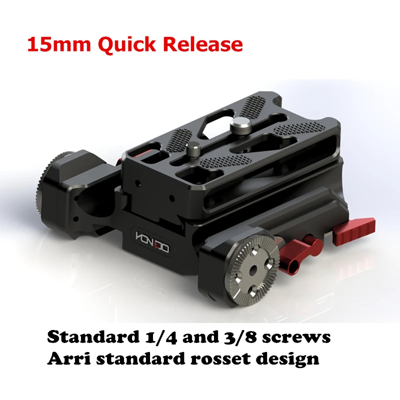 NEW 15mm Quick Release baseplate system 1/4 3/8 screw for 15mm DSLR Camera rig A6 A7S2 A7R2 GH5 fit sony canon cameras
NEW 15mm Quick Release baseplate system 1/4 3/8 screw for 15mm DSLR Camera rig A6 A7S2 A7R2 GH5 fit sony canon cameras