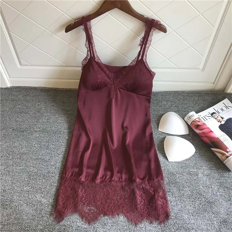 

2019 summer female robe sexy underwear silk satin plus size nightwear robe set lounge sleepwear home clothing
