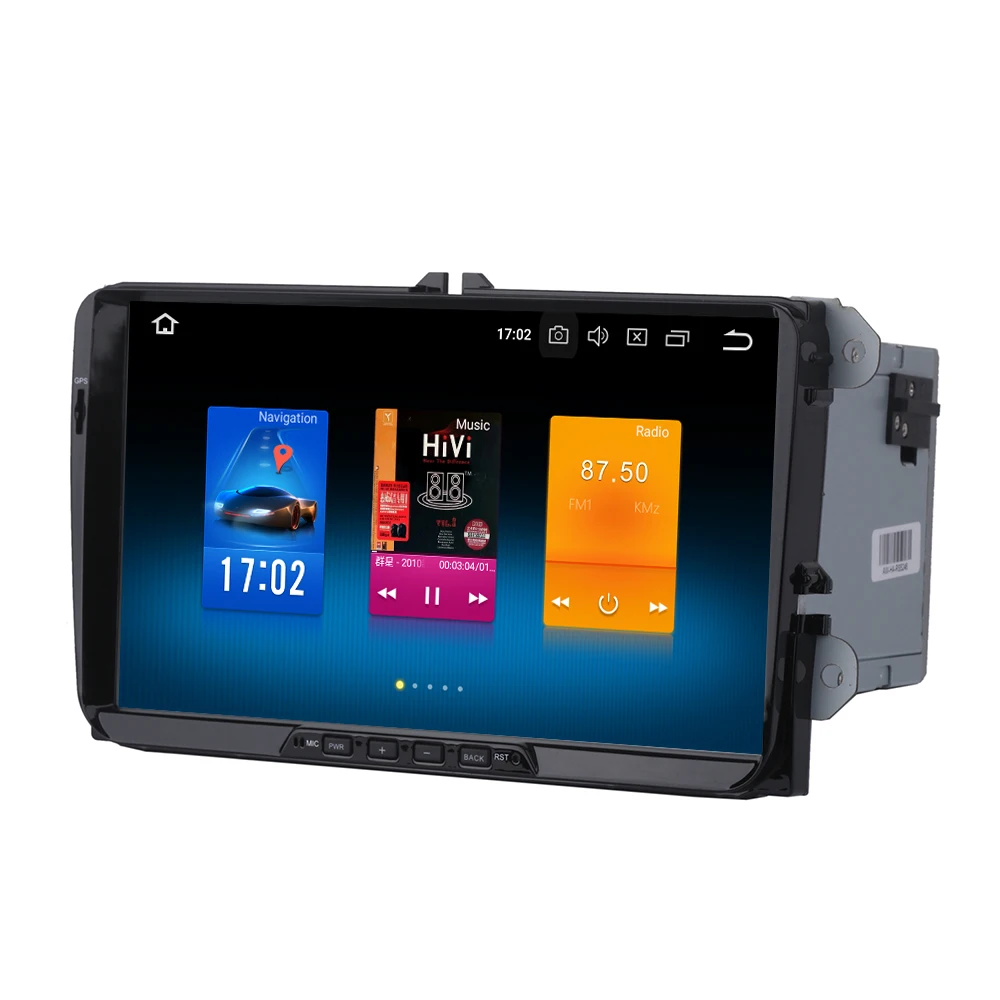 Автомобильный 1 din Android 8,0 мультимедийный плеер для VW Golf 5 6 Polo Passat gps с восьмиядерным процессором 4 Гб ОЗУ 32 Гб ПЗУ ips экран Встроенный gps