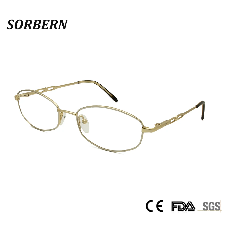 

SORBERN New Metal Clear lens Square Optical Frames Round Women Men Stainless Steel Eyeglasses Nerd Spectacles Myopia Glasses