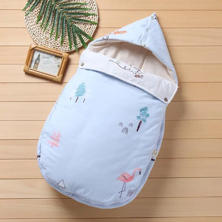 Детский спальный мешок, хлопковый конверт, спальный мешок для новорожденных, спальный комплект для младенца, осенне-зимняя коляска - Цвет: A