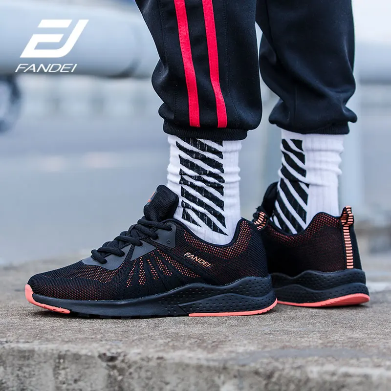 FANDEI autumn LARGE SIZE running shoes for men 3D mesh sport shoes men&women damping men sneakers chaussure sport homme 39-47