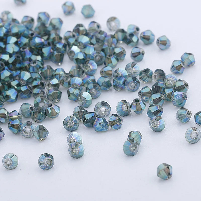 Blue Green Teal 13x8mm Drop Briolette Chinese Crystal Glass Beads Q1 Strand 