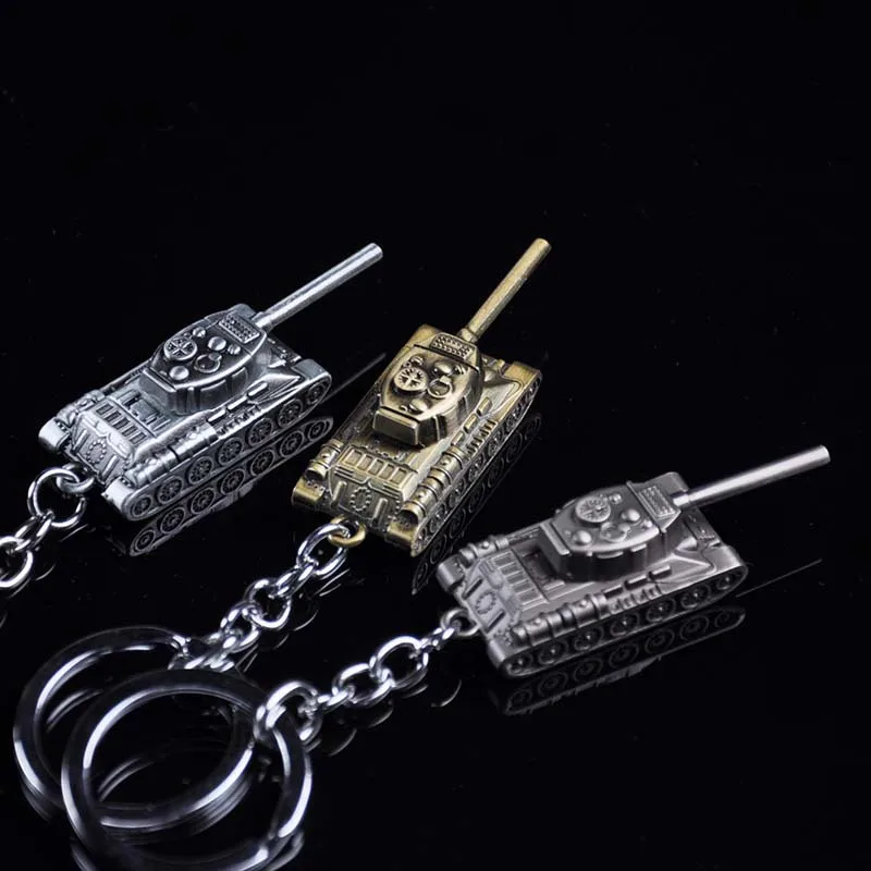 

2019 3 Colors 3D World of Tanks Key chain Metal Key Rings For Gift Chaveiro Car Keychain Jewelry Game Key Holder Souvenir