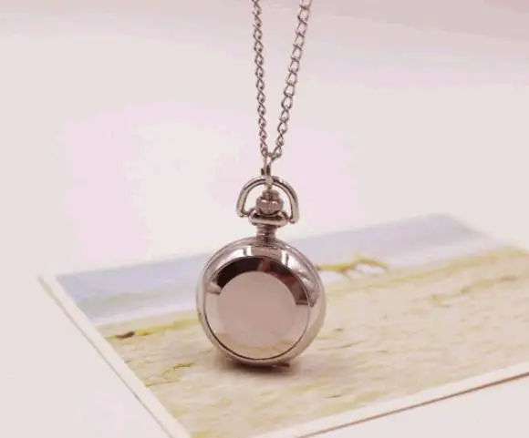 Новое бронзовое серебряное ожерелье с подвеской для кармана «сделай сам», высокое качество, низкая цена - Цвет: Серебристый