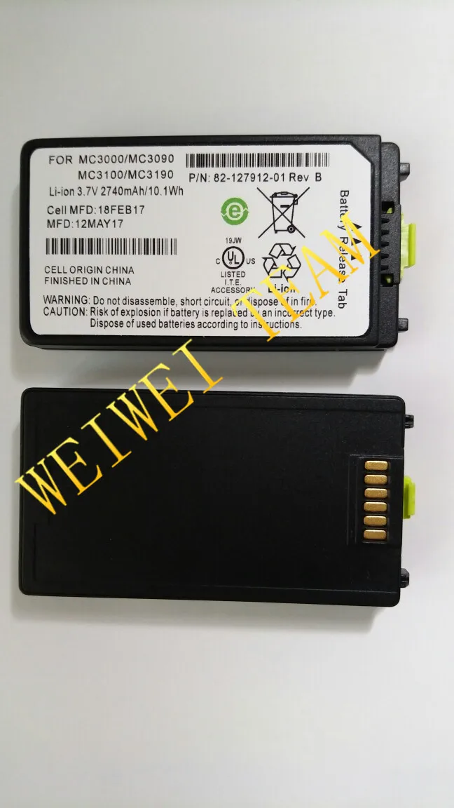 

For New Zebra Symbol MC3090 MC3190 MC3090-R MC3190-R MC3090-S Battery 2740mAh P/N:82-127912-01 Rev B