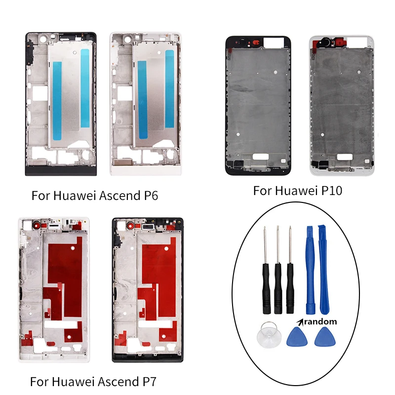 Для Huawei Ascend P6 P7 P10 корпус средняя рамка пластина крышка Запасные части для с