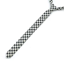 Новое поступление 1,2 дюймов супер тонкий мужской галстук классический черно-белый клетчатый галстук галстуки hombre Свадебные вечерние галстуки