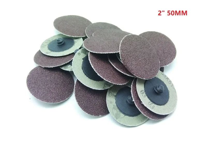 New 50pcs 50mm Sanding Disc For Roloc Polishing Pad Plate 2" Sander