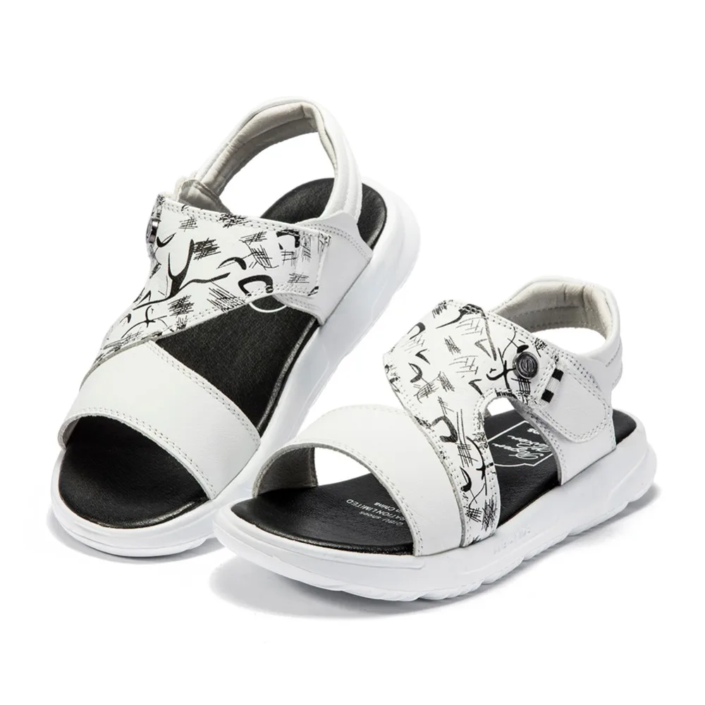 

ABC KIDS Baby Boy Leather Plain Shoes Anti-slip Sandals Floral Print Walking Shoe