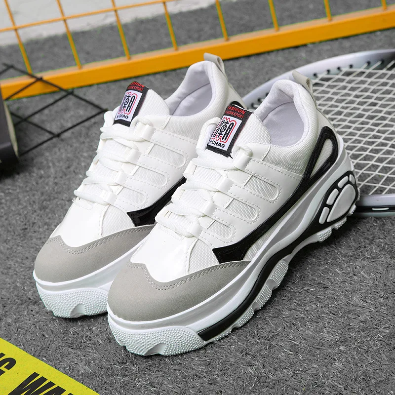 Plate Femmes Vulcaniser Spring Designer 2018 Rose blanc Sneakers Noir W forme Femme Tenis New Casual Feminino Chaussures qzwwXU58