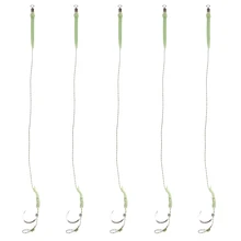 5 Pcs Fishing Hook Link Ready Made Hair Combi Rig Teflon Hook Ready Tied Carp Wholesale