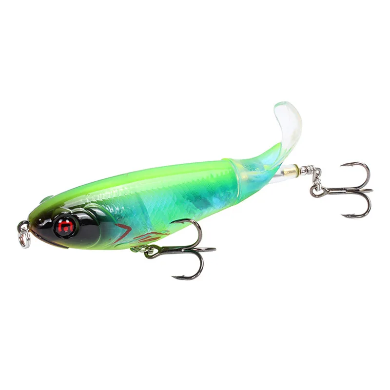 1 шт. Whopper Plopper рыболовные приманки 10 см 17 г Topwater рыболовные приманки искусственные приманки Plopper мягкий вращающийся хвост рыболовные снасти Geer - Цвет: I