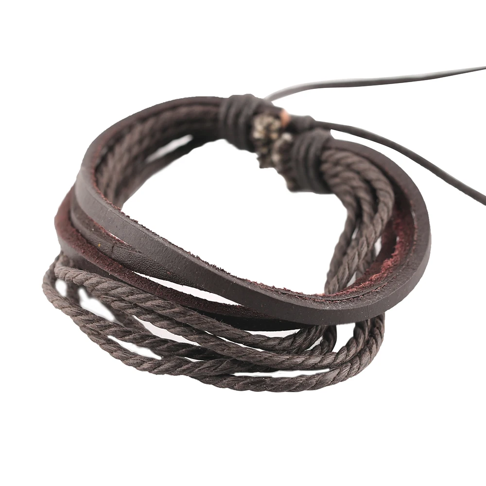 Trendy Elastic Hemp Rope Bracelets Unisex Female Leather Bangle Chain Casual Simple Charm Bracelets   (14)