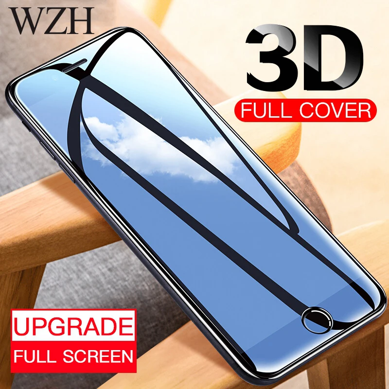

Carbon Fiber Glass For iPhone 6 6S 7 Plus Tempered Screen Protector 3D Curved Edge Glass For iPhone 6 8 7 Plus X Glass Film