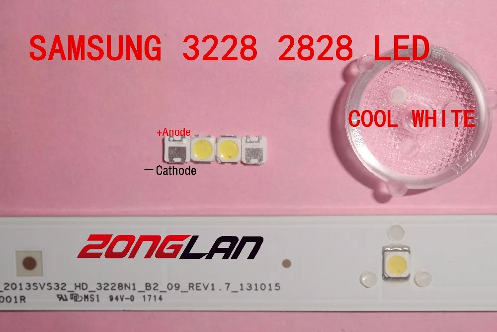 25 шт. для SAMSUNG 2828 светодиодная подсветка TT321A 1 5 Вт 3 с стабилизатором в 3228 холодный