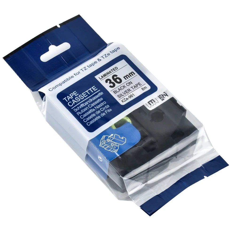 Preto sobre Prata Fita para Impressora Cidy Compatível tz 961 Tze 36 Tz961 mm Etiqueta Brother p Touch Tze961 10 Pcs 7 Computador e Escritório