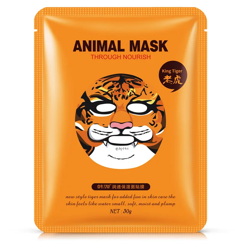 HanChan 1 шт. милый знак зодиака Овен/собака/панда/тигр маска для лица увлажненитель с гиалуроновой кислотой контроль масла Корейская маска уход за лицом