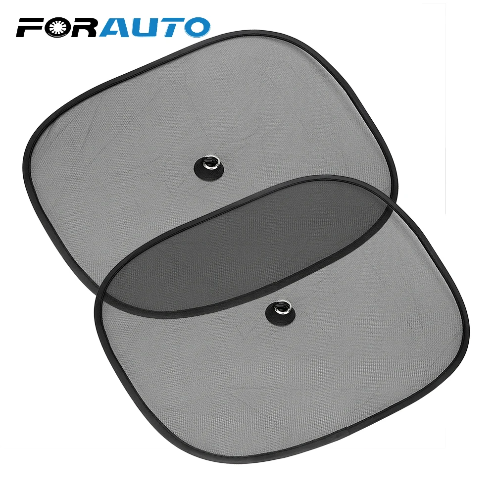 

FORAUTO Car Curtains Car Accessories For Front Side and Rear Window Sunshade UV Protection Car-styling Black 44*36cm 2Pcs/Set