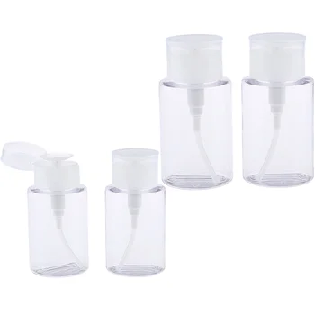 

Pack of 4Pcs Push Down Empty Lockable Pump Dispenser Bottles for Nail Polish and Makeup Remover,150ml+200ml