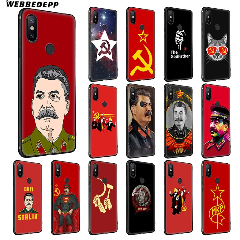 

WEBBEDEPP Communist Party Stalin Soft Silicone Case for Xiaomi Redmi Note 7 6 6A 5 4 4X 4A 5 S2 Plus Pro Lite for Redmi Go