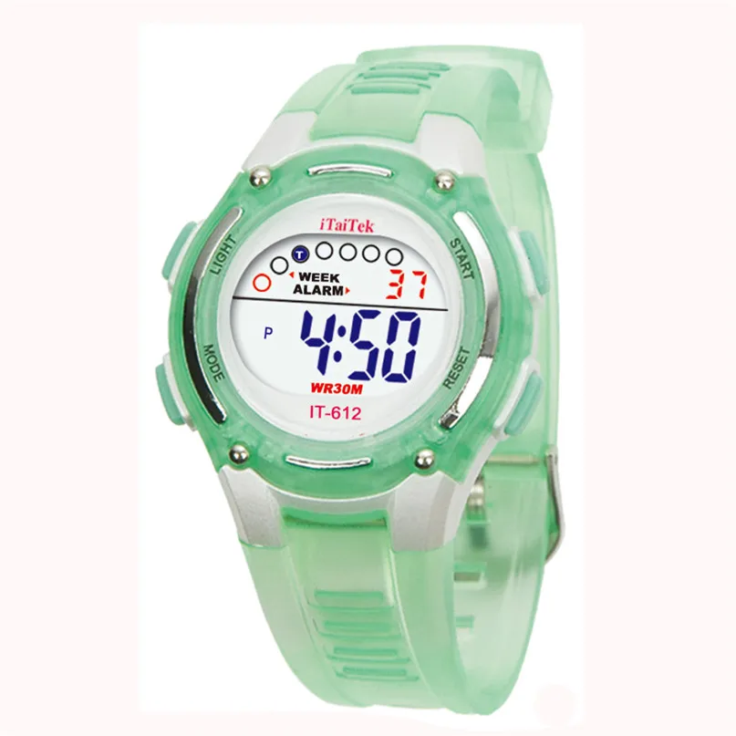 Детские часы, милые детские часы, спортивные Мультяшные часы для девочек и мальчиков, резиновые детские цифровые светодиодный наручные часы, Reloj#4M02