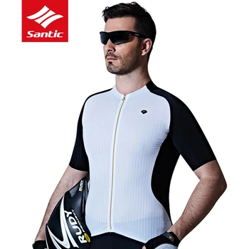 

Santic Men Cycling Jersey Short Sleeve Breathable MTB Road Bike Shirts Spring Summer Quick Dry Bicycle Sport Clothing S-XL
