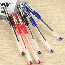 12 יח'\חבילה עט ג 'ל הכחול אדום שחור סיטונאי בתפזורת חומר מכתבים נרגילה עט Caneta mont ספר אביזרי משרד(China)