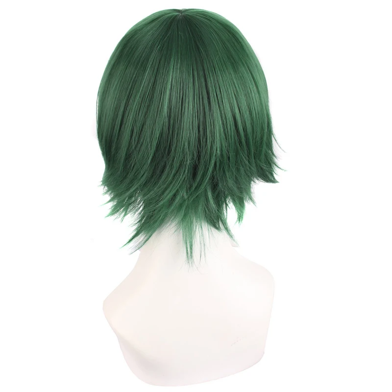 MapofBeauty короткий кудрявый темно-зеленый парик для косплея вечерние термостойкие натуральные парики синтетические волосы