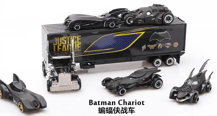 7 шт./компл. Diecast металлические для грузовых автомобилей, Batman Batmobile автомобиль сплав игрушечные машинки модели автомобиля игрушки для детей Рождественский подарок