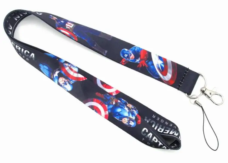 1 шт. Мстители Капитан Америка Халк Супермен ключ бейдж со шнурком ID Держатели карт шеи ремни с брелоком подарки вечерние сувениры - Цвет: H