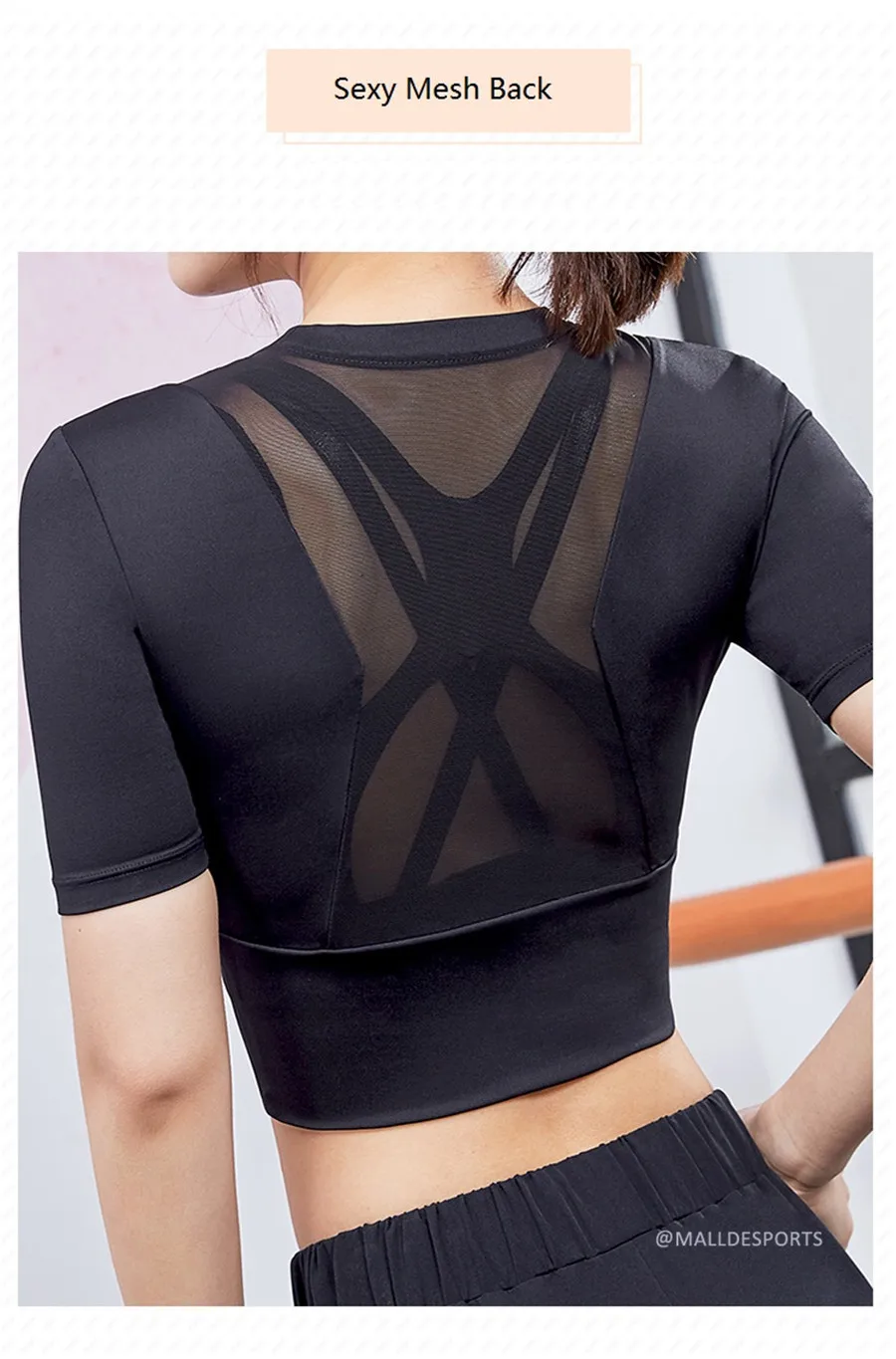 Vansydical Seamless Sport Shirt Women Sport Top Fitness Women Strappy Crop Top Yoga Women Gym Tops Ladies Workout Shirt Sexy