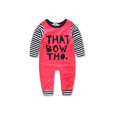  Cotton Newborn Baby Autumn Clothes Girls Boy Long Sleeve Romper Winter Outwear Outfits