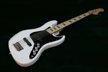 High end Quality 5 string Jazz BASS guitar Guitarra black lock inlay black binding all color Accept Free Shipping