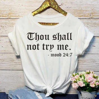 

Showtly FCHOU SHALL letter women's short-sleeved summer T-shirt harajuku T-shirt