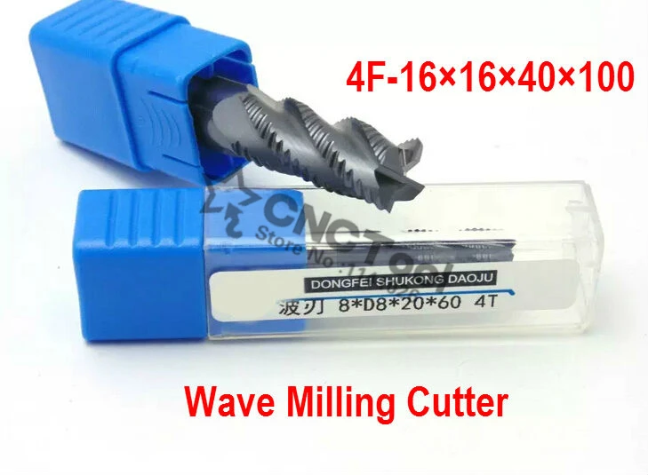 

wave carbide milling cutter 4F-16.0MM,16*16*40*100MM alloy Rough milling cutter , CNC milling machine,CNC milling tools, Nc tool