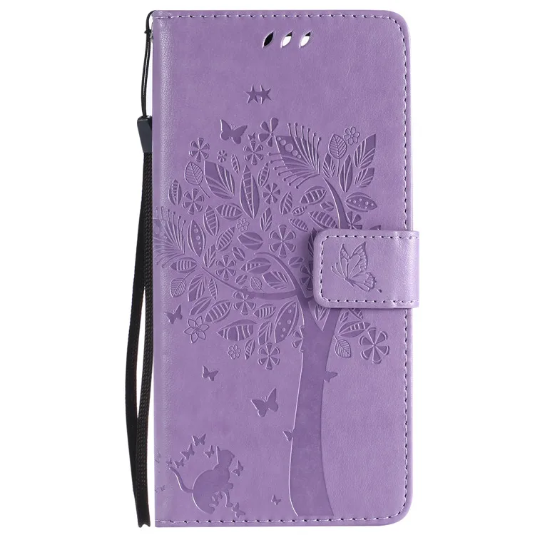 Кожаный бумажник чехол для телефона для iPhone 11 Pro X XS Max XR 6 6S 7 8 Plus слот для карт флип Чехол чехол для iPhone 5 5S SE подставка - Цвет: Lavender