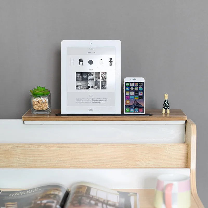مكتب مكتب كمبيوتر Monitor Top تخزين الرف يتصاعد تلفزيون بحامل مكتب منزلي بسيط التقسيم المنظم صندوق حامل حامل ديكور المنزل