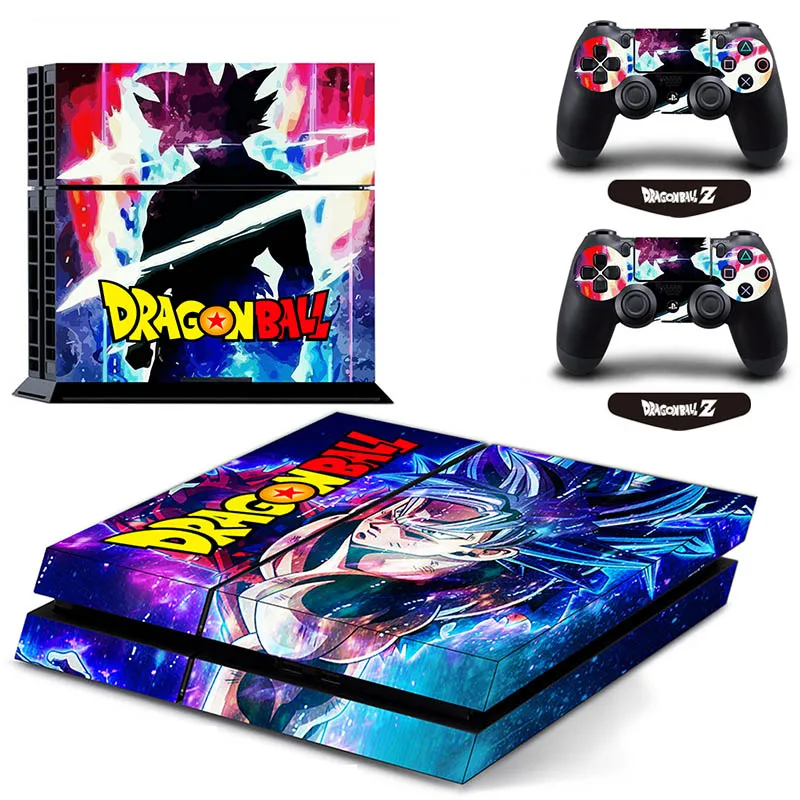 ARRKEO Dragon Ball Супер Сон Гоку виниловая Обложка Наклейка PS4 кожа для sony playstation 4 консоль и 2 контроллера Защитная Наклейка - Цвет: Красный