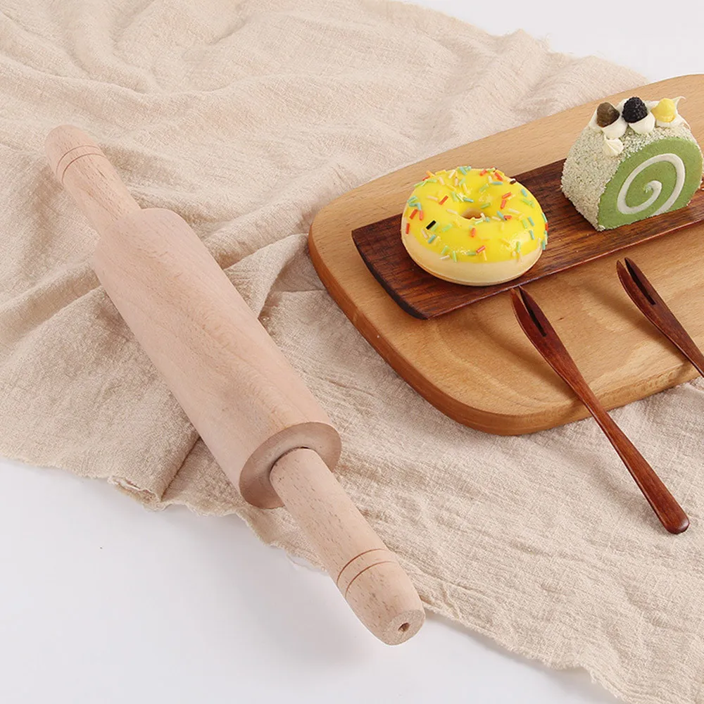 1Pc Wood Wooden Rolling Pin Cake Decorating Sugarcraft 1Pc Wood Wooden Rolling Pin Cake Decorating Sugarcraft