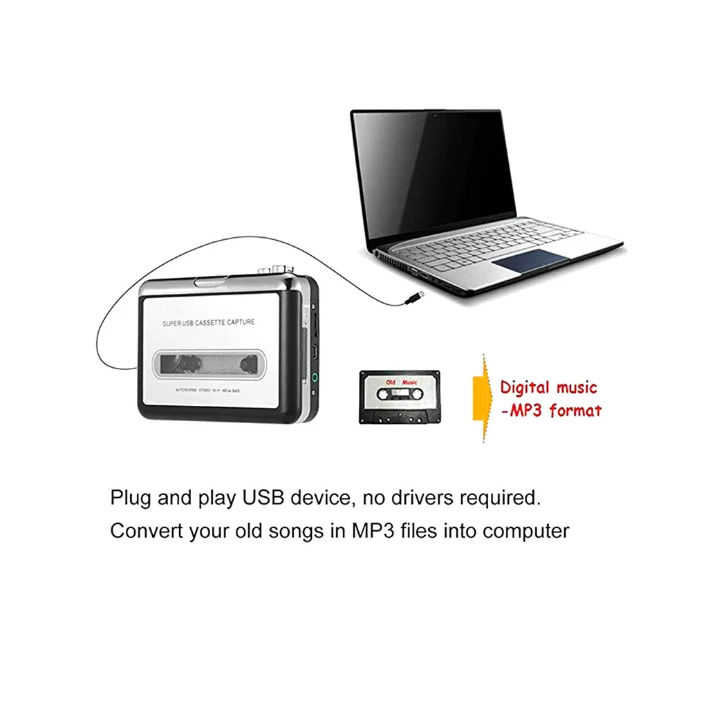 Кассетный usb плеер лента к ПК MP3 компакт дисков цифровой файл конвертер аудио