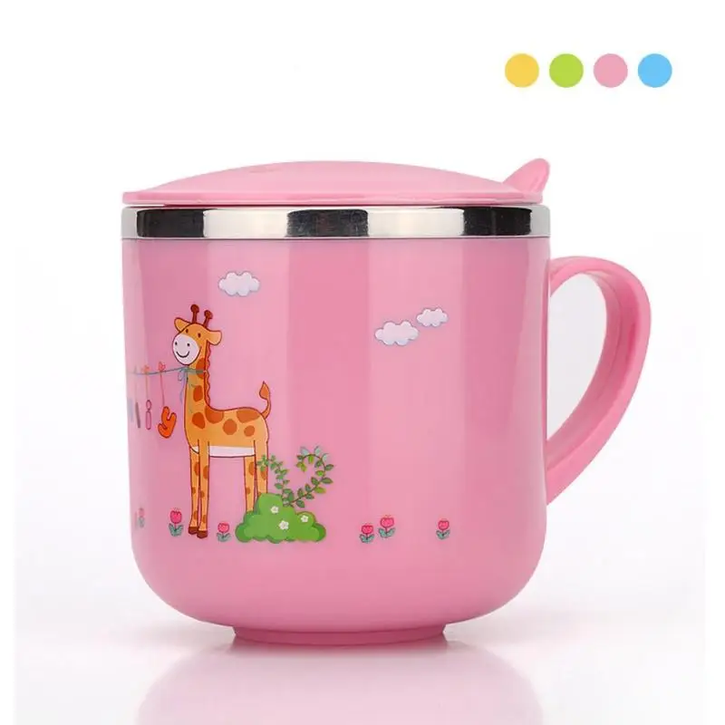 Stainless steel baby feeding cup children mug thermos Infant Drinking