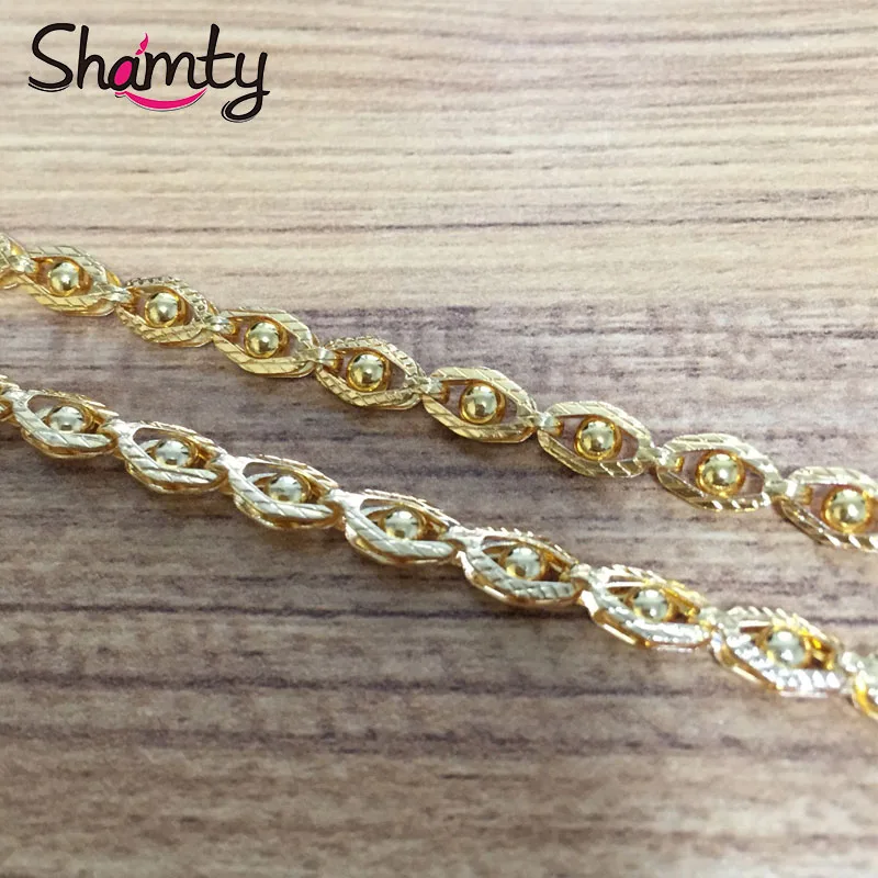 Очаровательная цепочка Shamty ювелирные изделия из чистого золота заполненные