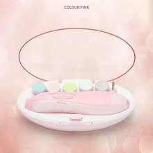 Пилка для ногтей для младенцев электрические ножницы с светодиодный фонарь новорожденный малыш пальцы триммер для ногтей набор горячего МДФ